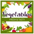 Vegetables frame market or grocery store harvest or crop