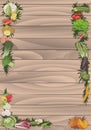 Vegetables frame Vertical