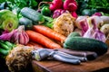 Vegetables. Fresh vegetables. Colorful vegetables background. Healthy vegetable studio photo. Assortment of fresh vegetables. Royalty Free Stock Photo