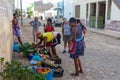 Vegetables and fruit in an african street, Maio island, Cape Verde