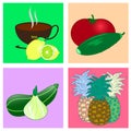 Vegetables fruit illustration Royalty Free Stock Photo