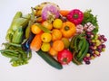 Different kinds of vegetables and fruits Royalty Free Stock Photo