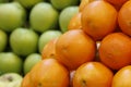 Vegetables and fruits in food stall of Turkish bazaar Royalty Free Stock Photo