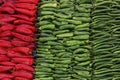 Vegetables and fruits in food stall of Turkish bazaar Royalty Free Stock Photo