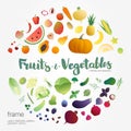 Vegetables gradient frame