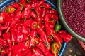 Vegetables and grains in street markets Royalty Free Stock Photo