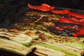 Vegetables grill marinade bbq healthy, fire