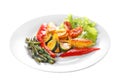 Vegetables grilled portion white isolated Royalty Free Stock Photo