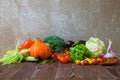 Vegetables harvest raw eating healthy diet concept fresh food background
