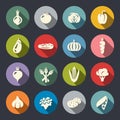 Vegetables icon set