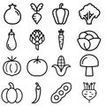 Vegetables icon vector set. vegetarianism illustration sign collection. garden symbol. Royalty Free Stock Photo