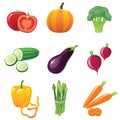 Vegetables icons Royalty Free Stock Photo