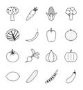 Vegetables icons set