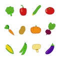 Vegetables illustration set