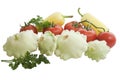 Vegetables isolated on white background Royalty Free Stock Photo