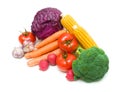 Vegetables isolated on a white background. horizontal photo.