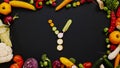 Vegetables made letter Y