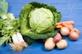 Vegetables and meat for the pot-au-feu Royalty Free Stock Photo