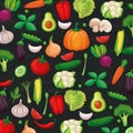 Vegetables pattern background Royalty Free Stock Photo