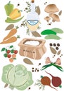 Vegetables for pickling..Illustration..Pattern.