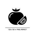 Vegetables pixel perfect black glyph icon