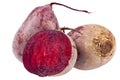 Vegetables of red beetroot isolated on white background Royalty Free Stock Photo