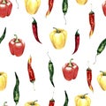 Vegetables red, yellow, green peppers Royalty Free Stock Photo