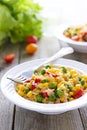 Vegetables risotto on the table