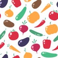 Vegetables seamless pattern