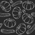 Vegetables seamless pattern