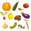 Vegetables Set isolated
