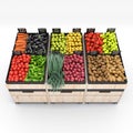 Vegetables shelf Royalty Free Stock Photo