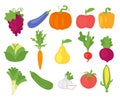 Vegetables in simple minimalism style