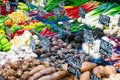 Vegetables stall at market Royalty Free Stock Photo
