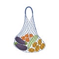 Vegetables in a string bag Royalty Free Stock Photo