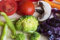 Vegetables on the table, tomatoes, broccoli , pepper