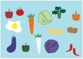 vegetables. Vector illustration decorative design