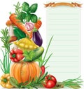Vegetables vertical composition