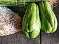 Fresh and natural Healthy food. Organic vegetables on wooden table Royalty Free Stock Photo