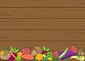 Vegetables wooden board