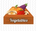 Vegetables wooden box harvet image