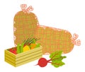 Harvesting Products, Vegetables in Case Vector