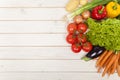 Vegetables on wooden table Royalty Free Stock Photo