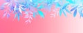 Vegetal banner in pastel colors - Nature illustration theme