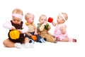 Vegetarian babies Royalty Free Stock Photo