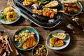 Vegetarian BBQ still life with assorted vegetables Royalty Free Stock Photo