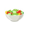Vegetarian bowl of salad