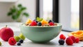 vegetarian breakfast Bright Smoothie Bowl with berries and fruits Royalty Free Stock Photo