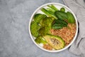 Vegetarian breakfast: quinoa with vegetables Royalty Free Stock Photo