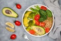 Vegetarian breakfast: quinoa with vegetables Royalty Free Stock Photo